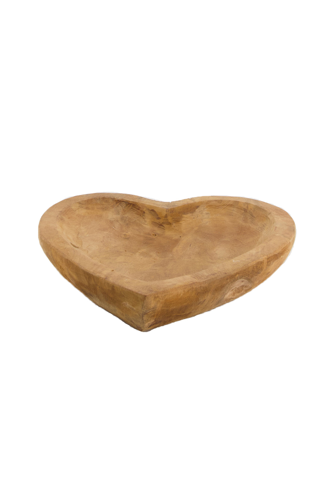 Heart bowl M teak 34x39x5cm Natural