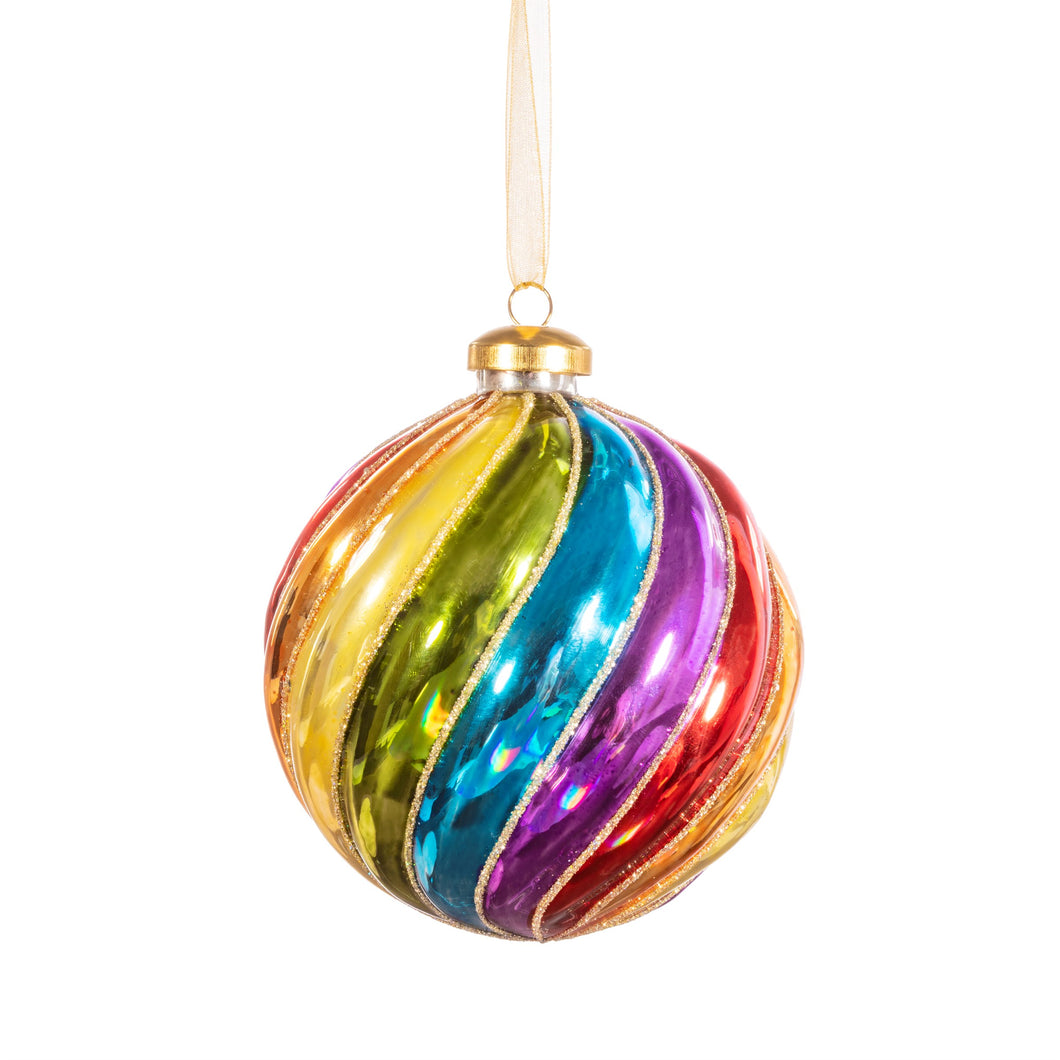 Spiral Rainbow Kerstbal