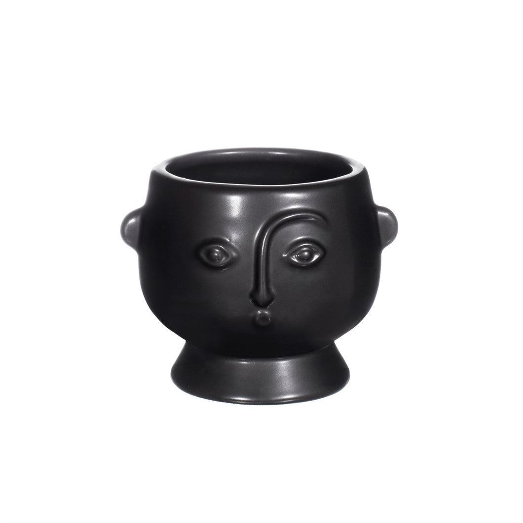 Pot Mini-Face Zwart